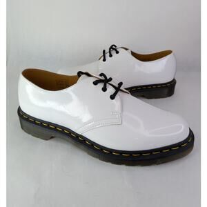 Dr. Martens 1461 White Patent Leather Women's 3 Hole Lace-up Oxfords Size 11